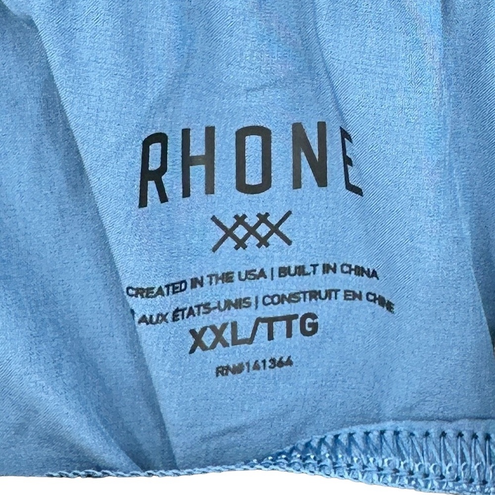 New RHONE Mako Tech Shorts Unlined 7” Inseam Blue - Picture 6 of 8